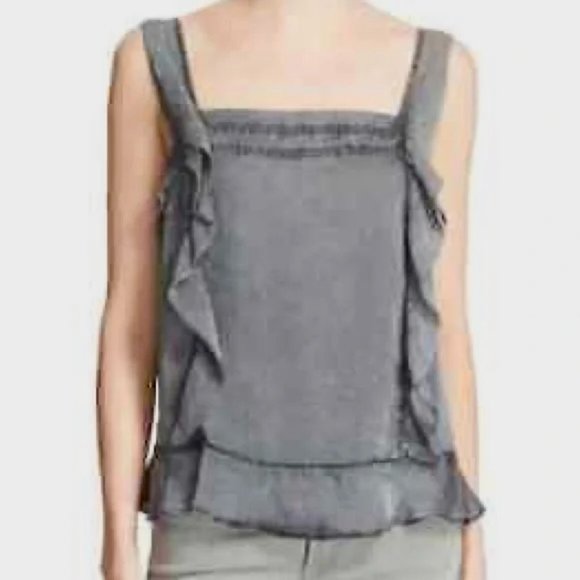 - Zadig & Voltaire Tendre Ruffle Tank. - Picture 1 of 2